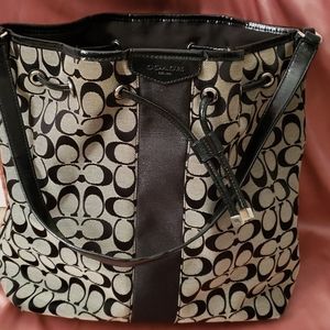 Coach Logo Canvas Tote